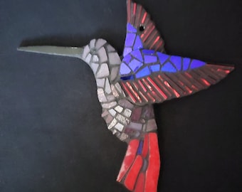 Hummingbird- Red, Blue and Purple
