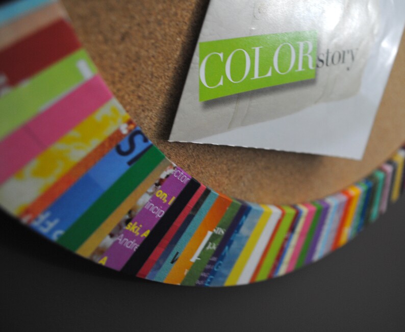 Large cork board made from recycled magazinescolorful Etsy