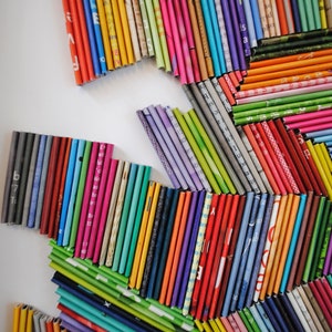 abstract modern wall art-made from recycled magazines,colorful, unique,love, artistic,unique,statement art,creative,love,playroom art image 3