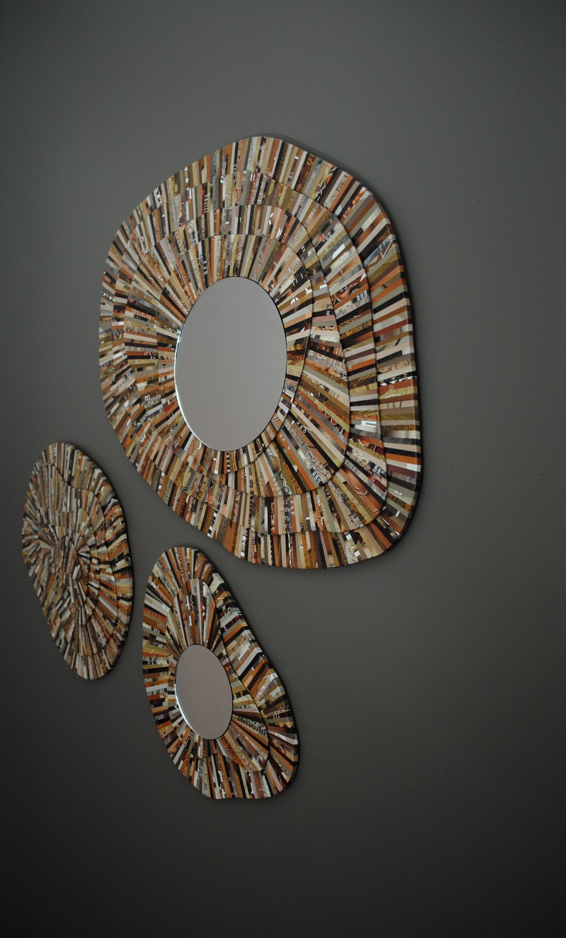 TRIO organic shaped wall art choose your own COLOR made from Etsy