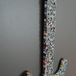 large GUITAR wall art-made from recycled magazines, neutral,rustic,rocker, electric, music, classic, colorful,rock and roll,wall hanging,art image 9