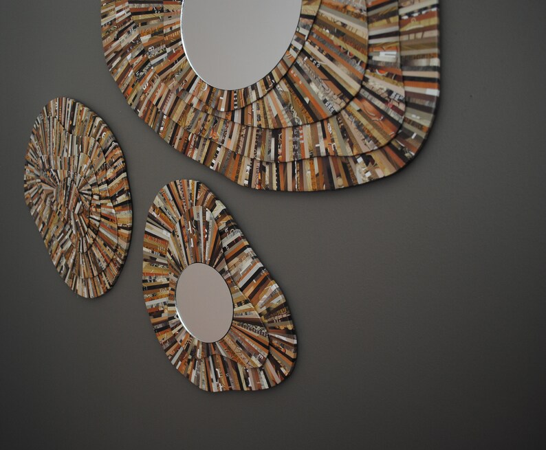 TRIO organic shaped wall art choose your own COLOR made from Etsy