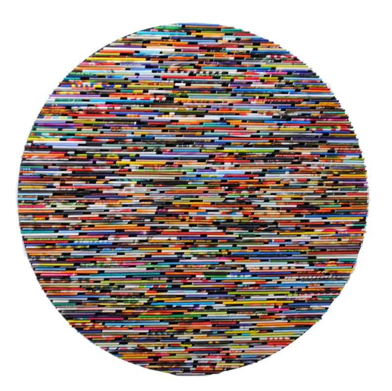 LARGE Set Bright and Colorful Round Wall Art Made From - Etsy