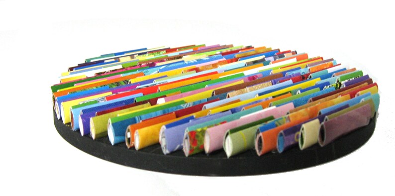 LARGE Set Bright and Colorful Round Wall Art Made From - Etsy