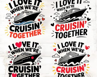 Romantic Cruise Design PNG: Couples Trip Sublimation (Digital Download)