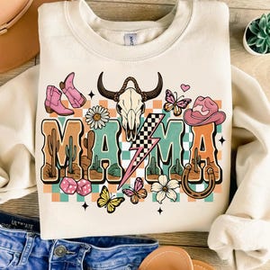 Western Mama PNG: Cowgirl Sublimation Design (Digital Download)