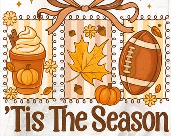 Coquette Fall Football PNG: shirtontwerp Pumpkin Spice Latte (digitale download)