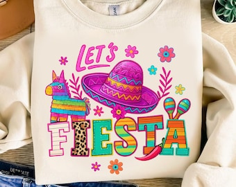 Let's Fiesta PNG: Cinco de Mayo Clipart (Digital Download)