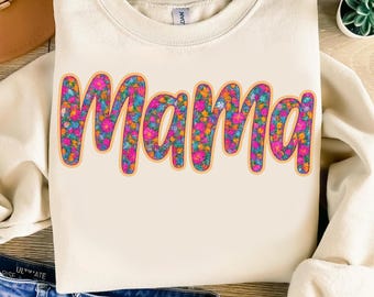 Floral Mama, png-bestand: retro bloemenmoederontwerp (digitale download)