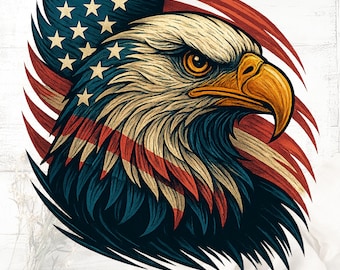 American Flag Eagle PNG: patriottisch sublimatieontwerp (digitale download)