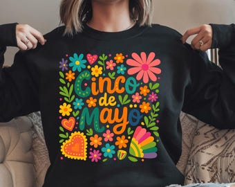 Floral Cinco de Mayo PNG: Fiesta Sublimation Design (Digital Download)
