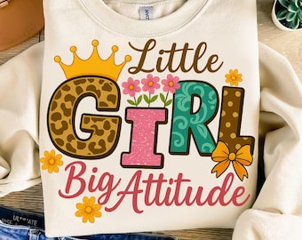 Sassy Toddler PNG: Leopard Floral Glitter Design (Digital Download