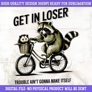 Funny Raccoon Opossum Meme PNG: Vintage Digital Art (Digital Download)