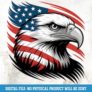 American Flag Eagle PNG: Patriotic Sublimation Design (Digital Download)