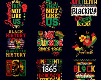 Juneteenth PNG Bundle: Black History Sublimation Designs (Digital Download