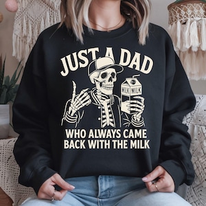 Funny Skeleton Dad PNG: Retro Father&#39;s Day Shirt Design (Digital Download