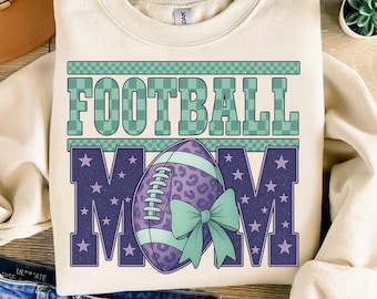 Football Mom PNG: Leopard Print Sublimation Design (Digital Download)