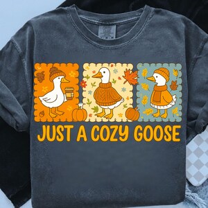 Cozy Goose Fall PNG: Autumn Pumpkin Sweater Clipart (Digital Download)