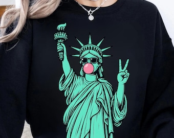 Statue of Liberty 4th of July PNG: Patriotic USA Design (Digital Download
