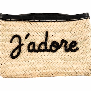 Bolso de Mano Clutch. Bolso de mujer pequeño, Monedero, Hecho a mano en Marruecos, Fibra Natural. 29x18cm