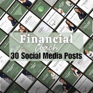 Customizable Financial Coach Social Media Post Templates - Editable Designs for Coaches - Financial Advisor Marketing - Canva Templates