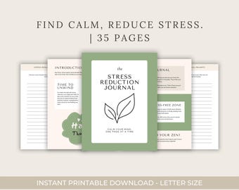Guided Stress Reduction Journal: Self-Care & Goal Setting (PDF)