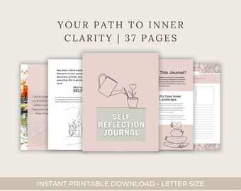 Guided Self-Reflection Journal: Daily Mindfulness (Digital Download)