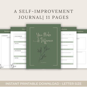 Journal d&#39;invites quotidiennes - journal d&#39;autosoins guidés - journal imprimable de santé mentale - téléchargement numérique