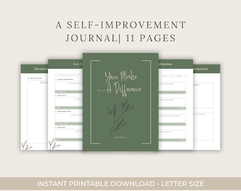 Self-Care Prompts Journal: Mental Health, Gratitude (Digital Download)