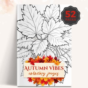 Cozy Autumn Coloring Pages - Cute Animal Characters - Relaxing Activity for Adults and Kids - Stress Relief - Digital Download