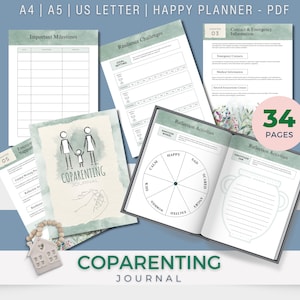 Custody Planner - Printable Co-Parenting Journal - Child Support Tracker - Communication Log