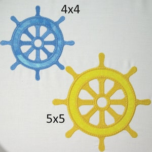 Machine Embroidery Design-Applique Ship&#39;s Wheel includes 2 sizes!
