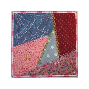 Machine Embroidery Design-ITH-Lucky Spider & Web-Crazy Quilt Block-4 sizes included!