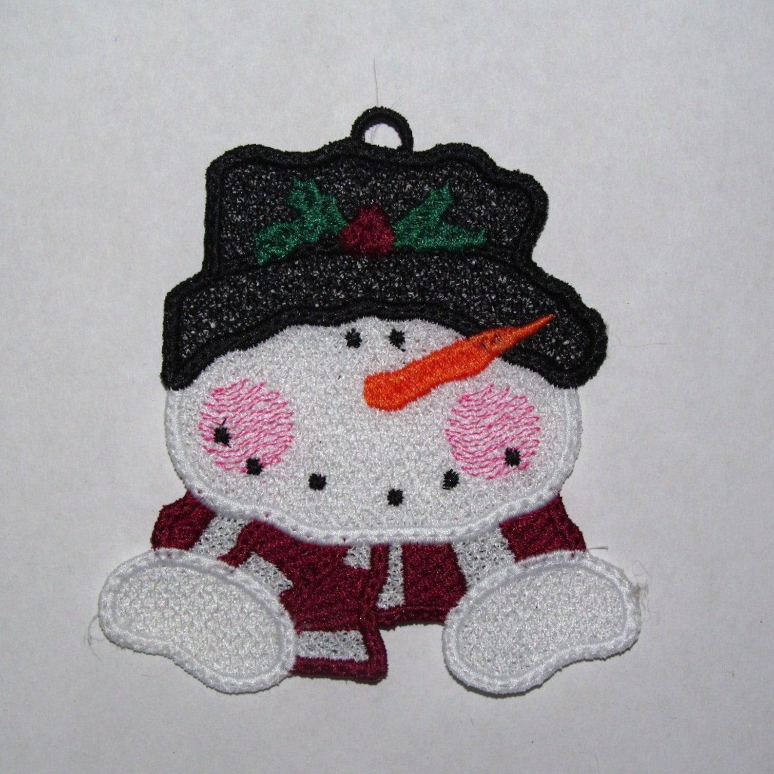Machine Embroidery Designfslsnowman Ornament for 4x4 Hoop. Etsy