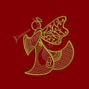 Machine Embroidery Design- Angelic Fantasy #10-SINGLE Design in 4 sizes!