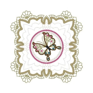 Machine Embroidery Design- Butterfly 04-Quilt Block-3 sizes included!