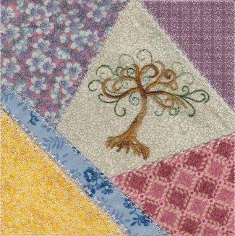 Machine jessecmault designithcrazy quilt blocktree of life etsy Machine jessecmault designithcrazy quilt blocktree of life etsy
