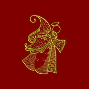 Machine Embroidery Design- Angelic Fantasy #03-SINGLE Design in 4 sizes!