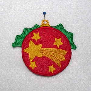 Macchina ricamo Design-FSL-Palla di Natale ornamento per telaio 4x4.