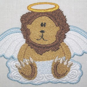 Machine Embroidery Design-Filled Design-Animal Angel-Lion