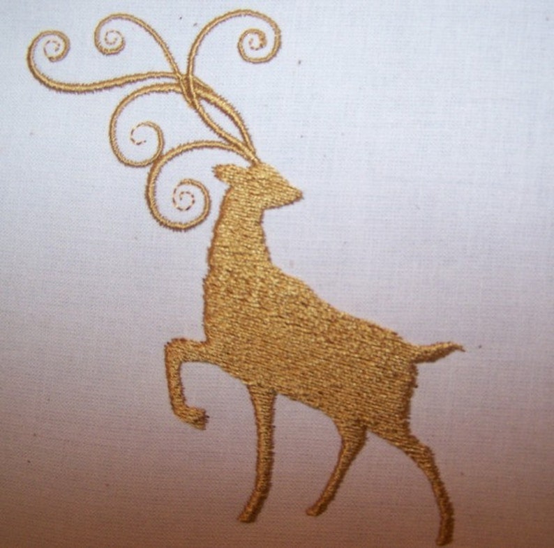 Machine Embroidery Designreindeer SINGLE 06 With 4x4 and 5x5 Etsy