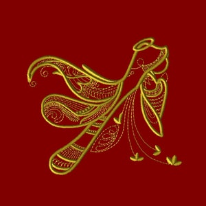 Machine Embroidery Design- Angelic Fantasy #11-SINGLE Design in 4 sizes!