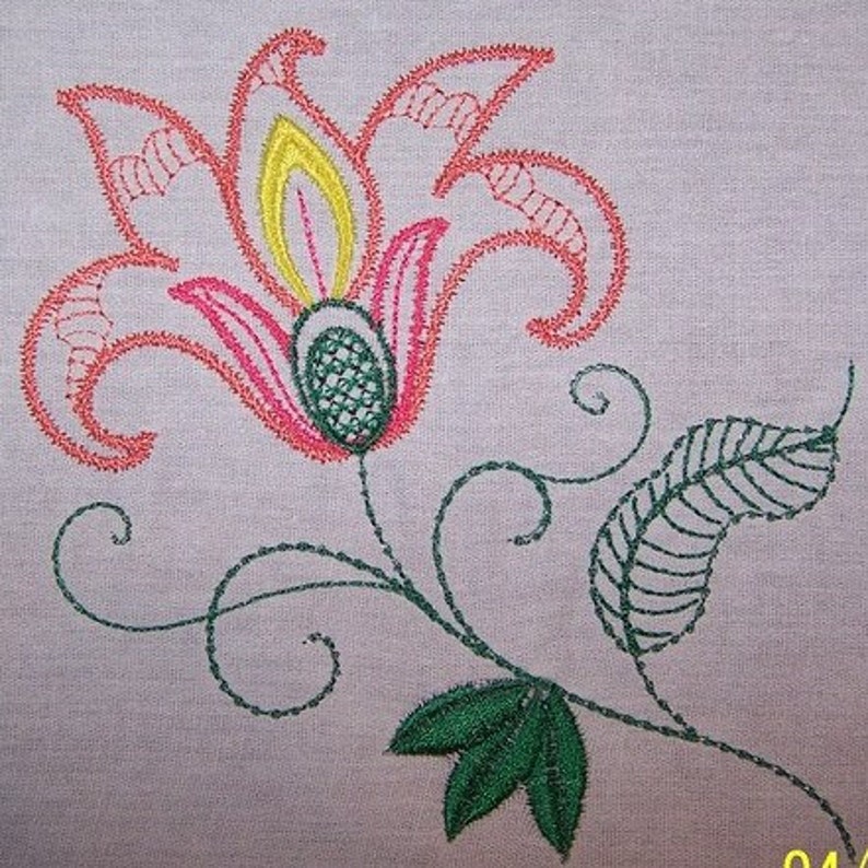 Machine Embroidery Design-Jacobean Colorline 10 with 4 sizes Included image 3