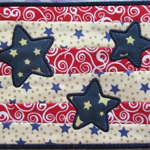 Maschine Embroidery Design-ITH-Becher Teppich-Applikation und Patchwork Patriotic 01 mit 2 Größen, 5x7 und 6x10 Rahmen