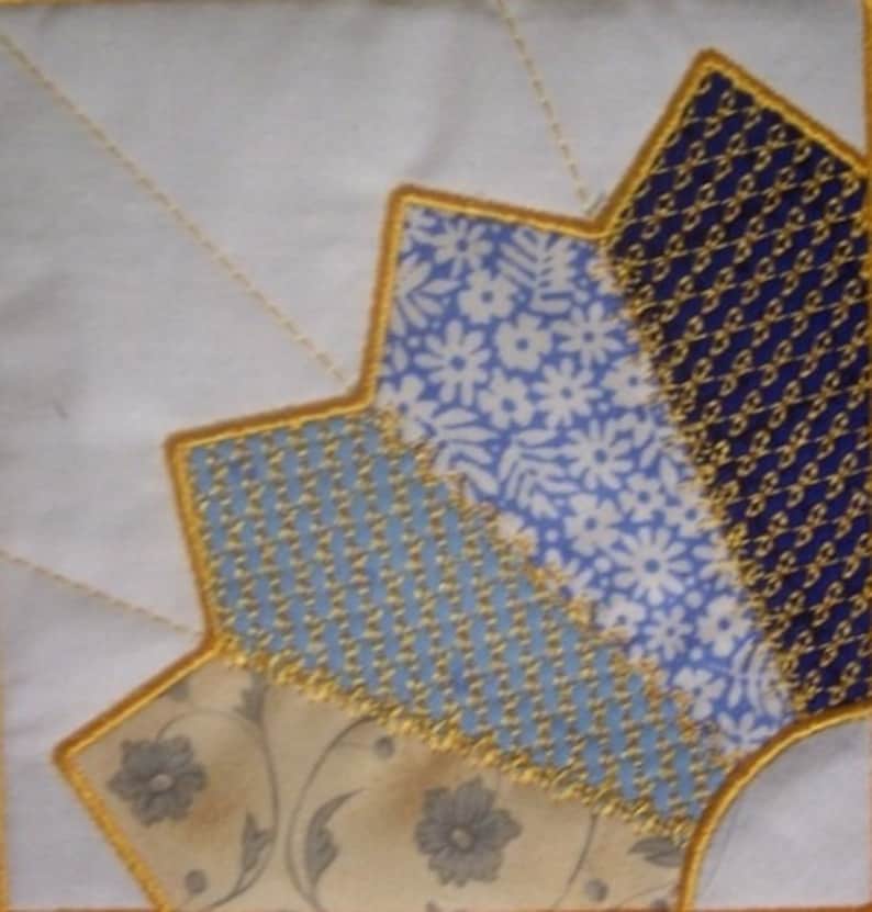 Machine Embroidery Designithcrazy Quilt Blockdresden Plate Etsy