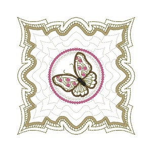 Machine Embroidery Design- Butterfly 09-Quilt Block-3 sizes included!