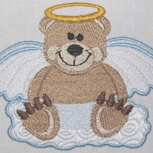 Machine Embroidery Design-Filled Design-Animal Angel-Bear