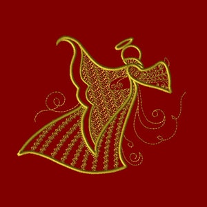 Machine Embroidery Design- Angelic Fantasy #05-SINGLE Design in 4 sizes!