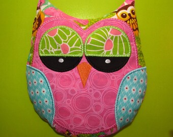 Machine Embroidery Design-In the Hoop Soft Toy-Patchy Owl with 3 sizes included.