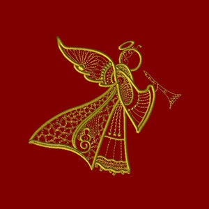 Machine Embroidery Design- Angelic Fantasy #06-SINGLE Design in 4 sizes!